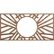 Ekena Millwork Hoover Wood Fretwork Pierced Ceiling Medallion, Walnut, 34"W x 17"H x 12 5/8"ID x 3/8"T CMWP34X17X0375HOWA - alternate 1